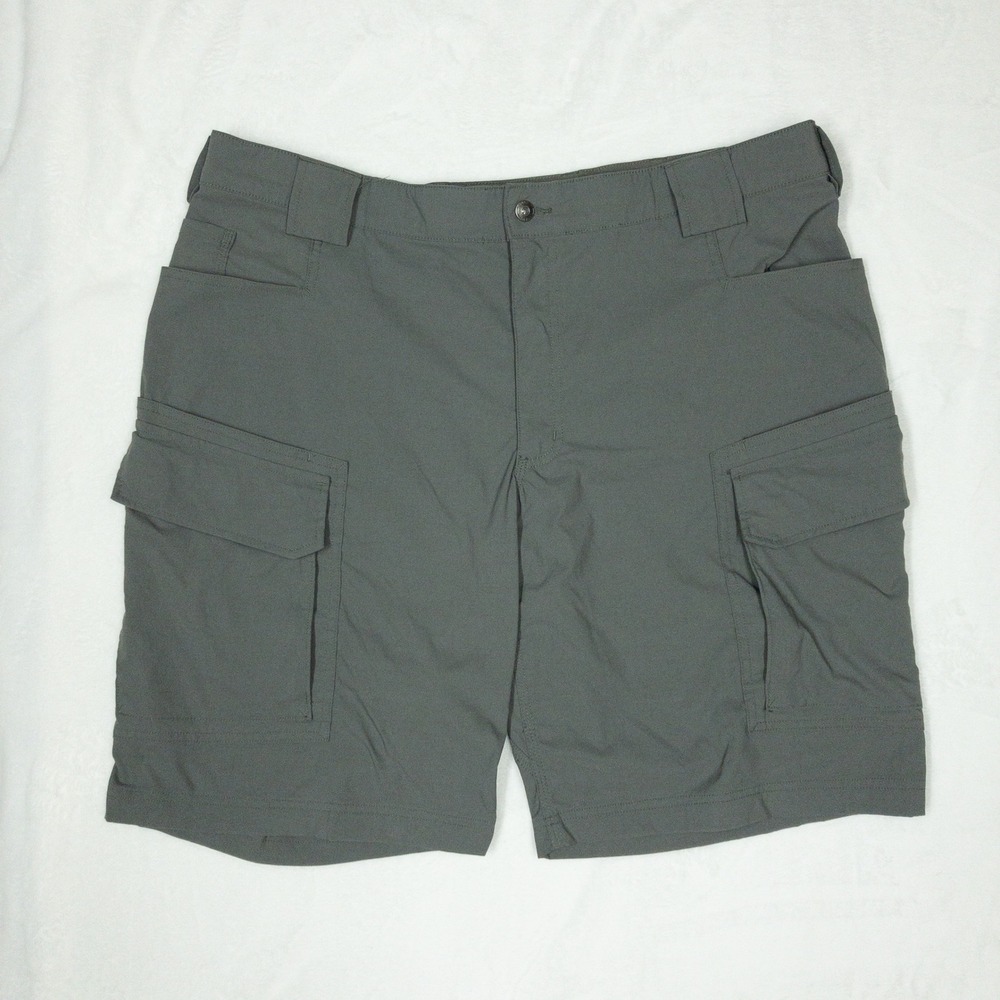 Duluth Trading Flex Dry On The Fly Cargo Shorts Mens 42 Gray Relaxed Fit Hiking
